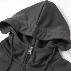 Men's Hoodie Full Zip Hoodie Raglan Hoodie Tactical Hoodie Black Wine Army Green Red Navy Blue Hooded Plain Tactical Sports & Outdoor Daily Streetwear Cool Casual Winter Spring & Fall Clothing