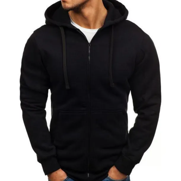 Men's Hoodie Jacket Full Zip Hoodie Solid Color Sport Athleisure Top Long Sleeve Breathable Soft Comfortable Everyday Use Outdoor Casual Athleisure Daily Activewear