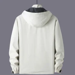 Men's Hoodie Jacket Hiking Jacket Rain Jacket Outdoor Waterproof Breathable Quick Dry Jacket Single Slider Camping / Hiking / Caving Dark Grey Black Dark Green Beige