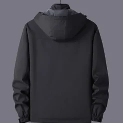 Men's Hoodie Jacket Hiking Jacket Rain Jacket Outdoor Waterproof Breathable Quick Dry Jacket Single Slider Camping / Hiking / Caving Dark Grey Black Dark Green Beige