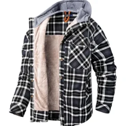 Men's Hoodie Jacket Padded Hiking jacket Hiking Fleece Jacket Outerwear Windbreaker Parka Outdoor Thermal Warm Windproof Fleece Lining Breathable Winter Amy Green Khaki Red Ski / Snowboard Fishing