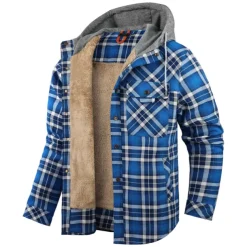 Men's Hoodie Jacket Padded Hiking jacket Hiking Fleece Jacket Outerwear Windbreaker Parka Outdoor Thermal Warm Windproof Fleece Lining Breathable Winter Amy Green Khaki Red Ski / Snowboard Fishing