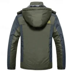 Men's Hoodie Jacket Ski Jacket Hiking Fleece Jacket Winter Outdoor Thermal Warm Fleece Lining Waterproof Windproof Outerwear Windbreaker Softshell Jacket Coat Skiing Ski Snowboard Fishing Black