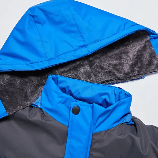 Men's Hoodie Jacket Ski Jacket Hiking Fleece Jacket Winter Outdoor Thermal Warm Fleece Lining Waterproof Windproof Outerwear Windbreaker Softshell Jacket Coat Skiing Ski Snowboard Fishing Black