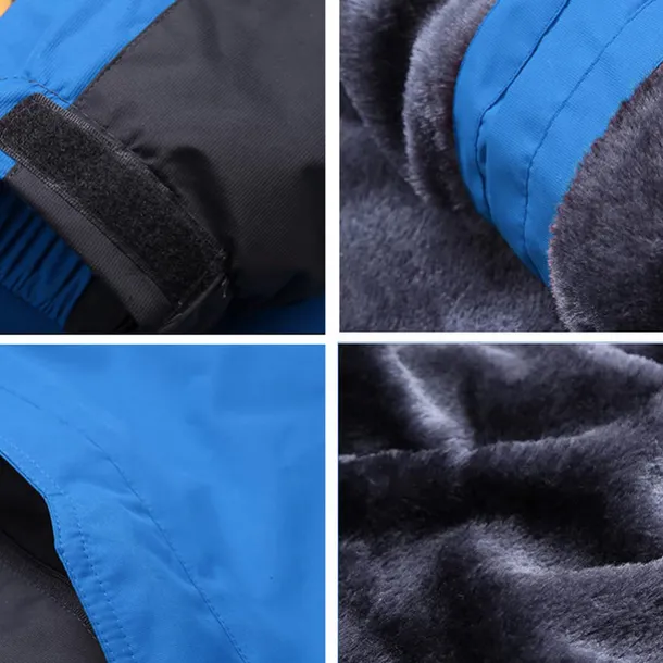 Men's Hoodie Jacket Ski Jacket Hiking Fleece Jacket Winter Outdoor Thermal Warm Fleece Lining Waterproof Windproof Outerwear Windbreaker Softshell Jacket Coat Skiing Ski Snowboard Fishing Black