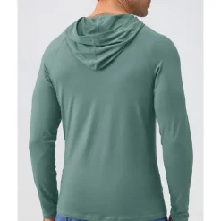 Men's Hoodie Sweatshirt Pocket Long Sleeve Top Athleisure Fall Breathable Quick Dry Lightweight Tennis Golf Running Sportswear Activewear Solid Colored Navy Black White