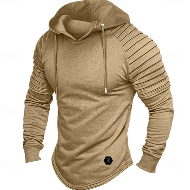 Men's Hoodie Tactical Black White Wine Army Green Khaki Hooded Plain Sports & Outdoor Daily Holiday Polyester Streetwear Cool Casual Cross-Seasons Fall & Winter Clothing Apparel Hoodies Sweatshirts