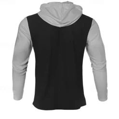 Men's Hoodie Tracksuit Sweatsuit Black White Royal Blue Khaki Dark Gray Hooded Stripes 2 Piece Sports & Outdoor Daily Holiday Streetwear Basic Casual Spring & Fall Clothing Apparel Hoodies