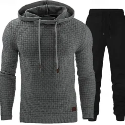 Men's Hoodie Tracksuit Sweatsuit Apricot Black White Army Green Red Hooded Plain 2 Piece Sports & Outdoor Daily Holiday Streetwear Basic Casual Spring & Fall Clothing Apparel Hoodies Sweatshirts