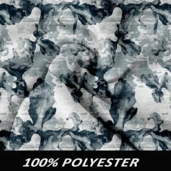 Men's Ink Painting Winter Coat Fleece Jacket Overcoat Thermal Comfortable Artistic Casual Outdoor Party Evening Wear Daily Wear Buttons 3D Print Front Pocket Winter Turndown Long Sleeve Blue