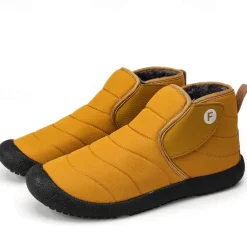 Men's Insulated Winter Snow Boots – Waterproof Slip-On Ankle Boots with Faux Fur Lining, Anti-Slip Sole for Outdoor Hiking & Cold Weather