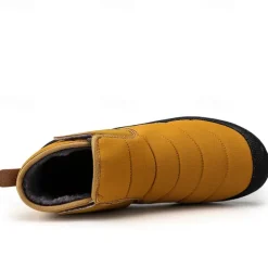 Men's Insulated Winter Snow Boots – Waterproof Slip-On Ankle Boots with Faux Fur Lining, Anti-Slip Sole for Outdoor Hiking & Cold Weather