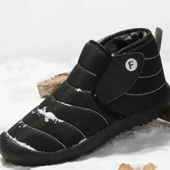 Men's Insulated Winter Snow Boots – Waterproof Slip-On Ankle Boots with Faux Fur Lining, Anti-Slip Sole for Outdoor Hiking & Cold Weather