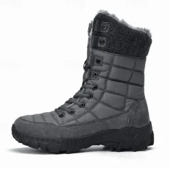 Men's Insulated Winter Snow Boots with Fur Lining - Waterproof, Anti-Slip Outdoor Boots for Cold Weather and Snowy Conditions