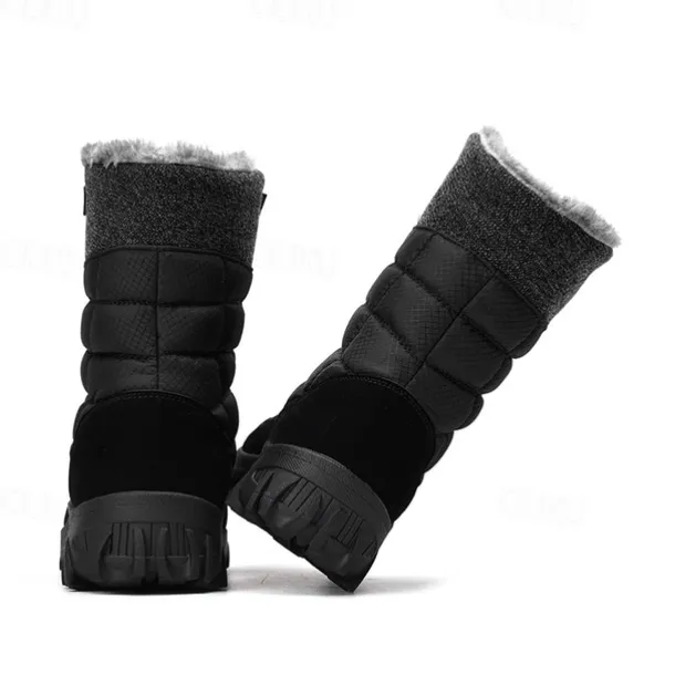 Men's Insulated Winter Snow Boots with Fur Lining - Waterproof, Anti-Slip Outdoor Boots for Cold Weather and Snowy Conditions