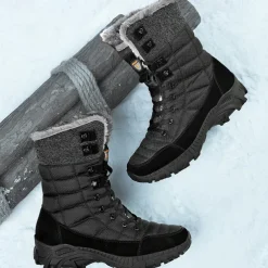 Men's Insulated Winter Snow Boots with Fur Lining - Waterproof, Anti-Slip Outdoor Boots for Cold Weather and Snowy Conditions