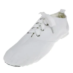 Men's Jazz Shoes Practice Trainning Dance Shoes Stage Performance Flat Sneaker Flat Heel Lace-up White Black Red