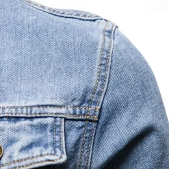 Men's Jean Jacket Denim Jacket Casual Daily Windbreaker Classic Style Denim Spring & Fall Fall & Winter Solid / Plain Color Casual Lapel Regular Black Dark Blue Light Blue Jacket