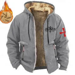 Men's Jesus Cowboy Sweatshirt Long Sleeve Sweatshirts Hooded Vintage Western Style Sports & Outdoor Vacation Fall & Winter Black Brown Green Clothing Apparel Designer Graphic Print S M L XL XXL XXXL