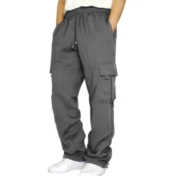 Men's Joggers Cargo Pants Bottoms Street Athleisure Summer Breathable Soft Sweat wicking Fitness Gym Workout Running Loose Fit Sportswear Activewear Solid Colored Dark Grey Black White