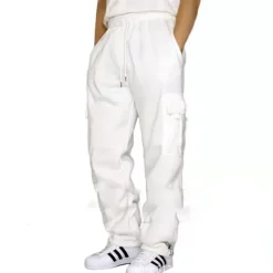 Men's Joggers Cargo Pants Bottoms Street Athleisure Summer Breathable Soft Sweat wicking Fitness Gym Workout Running Loose Fit Sportswear Activewear Solid Colored Dark Grey Black White