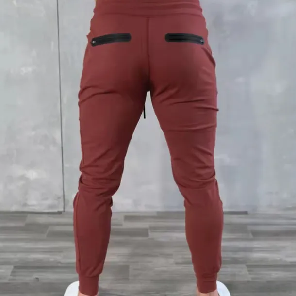 Men's Joggers Sweatpants Drawstring Zipper Pocket Bottoms Athleisure Winter Breathable Soft Sweat wicking Fitness Basketball Running Regular Fit Sportswear Activewear Solid Colored Black White Blue