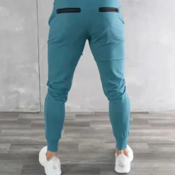 Men's Joggers Sweatpants Drawstring Zipper Pocket Bottoms Athleisure Winter Breathable Soft Sweat wicking Fitness Basketball Running Regular Fit Sportswear Activewear Solid Colored Black White Blue