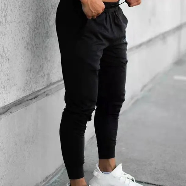 Men's Joggers Sweatpants Drawstring Zipper Pocket Bottoms Athleisure Winter Breathable Soft Sweat wicking Fitness Basketball Running Regular Fit Sportswear Activewear Solid Colored Black White Blue