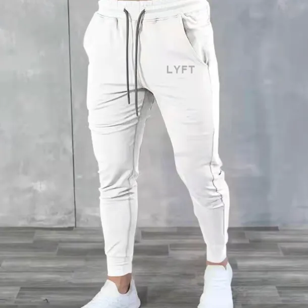 Men's Joggers Sweatpants Drawstring Zipper Pocket Bottoms Athleisure Winter Breathable Soft Sweat wicking Fitness Basketball Running Regular Fit Sportswear Activewear Solid Colored Black White Blue