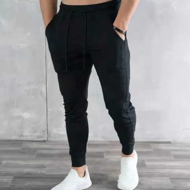 Men's Joggers Sweatpants Drawstring Zipper Pocket Bottoms Athleisure Winter Breathable Soft Sweat wicking Fitness Basketball Running Regular Fit Sportswear Activewear Solid Colored Black White Blue