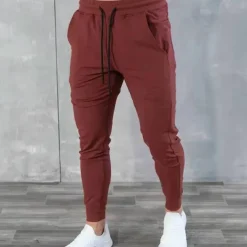 Men's Joggers Sweatpants Drawstring Zipper Pocket Bottoms Athleisure Winter Breathable Soft Sweat wicking Fitness Basketball Running Regular Fit Sportswear Activewear Solid Colored Black White Blue