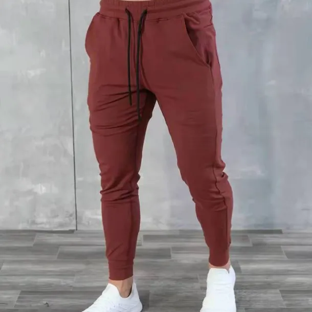 Men's Joggers Sweatpants Drawstring Zipper Pocket Bottoms Athleisure Winter Breathable Soft Sweat wicking Fitness Basketball Running Regular Fit Sportswear Activewear Solid Colored Black White Blue