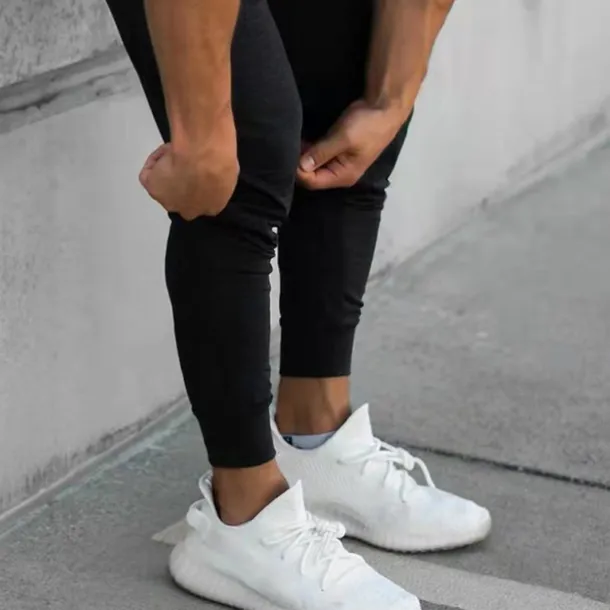 Men's Joggers Sweatpants Drawstring Zipper Pocket Bottoms Athleisure Winter Breathable Soft Sweat wicking Fitness Basketball Running Regular Fit Sportswear Activewear Solid Colored Black White Blue