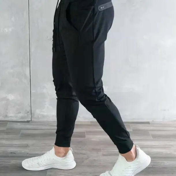 Men's Joggers Sweatpants Drawstring Zipper Pocket Bottoms Athleisure Winter Breathable Soft Sweat wicking Fitness Basketball Running Regular Fit Sportswear Activewear Solid Colored Black White Blue