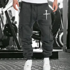 Men's Joggers Sweatpants Running Pants Athletic Pants Track Pants Pocket Elastic Waistband Pants / Trousers Outdoor Sports & Outdoor Athletic Fall Thermal Warm Soft Marathon Running Workout Tailored