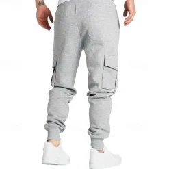 Men's Joggers Sweatpants Running Pants Athletic Pants Track Pants Pocket Elastic Waistband Pants / Trousers Outdoor Sports & Outdoor Athletic Fall Thermal Warm Soft Marathon Running Workout Tailored