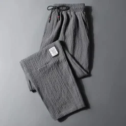 Men's Joggers Trousers Casual Pants Drawstring Elastic Waist Straight Leg Solid Color Comfort Breathable Casual Daily Streetwear Sports Fashion Black Green Micro-elastic