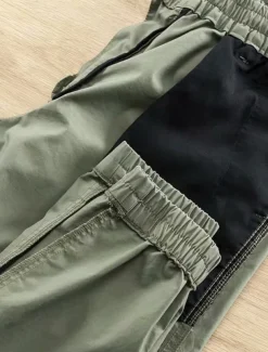 Men's Joggers Trousers Chinos Casual Pants Pocket Elastic Waist Plain Comfort Breathable Outdoor Daily Going out Fashion Casual Black Army Green