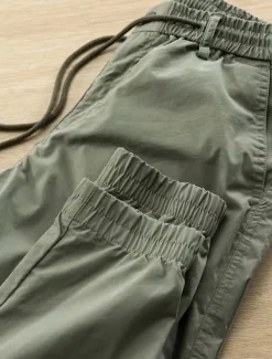 Men's Joggers Trousers Chinos Casual Pants Pocket Elastic Waist Plain Comfort Breathable Outdoor Daily Going out Fashion Casual Black Army Green