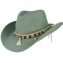 Men's Kentucky Derby Hat Sun Hat Party Hat Black White Polyester Tassel Fashion Casual Street Daily Plain Sunscreen Breathable