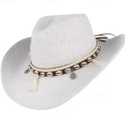 Men's Kentucky Derby Hat Sun Hat Party Hat Black White Polyester Tassel Fashion Casual Street Daily Plain Sunscreen Breathable