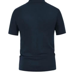 Men's Knit Polo Sweater Golf Shirt Causal Polo Collar Button Short Sleeves Vintage Style Old Money Style Stripe Button Front Summer Spring Black Brown Dark Blue Knit Polo Sweater