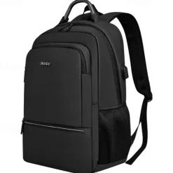 Men's Laptop Backpack for School and Work – Slim Waterproof College Bookbag with USB Charging Port, Lightweight Business Travel Daypack