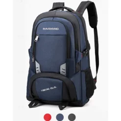 Men's Large Capacity School and Travel Backpack – 55L Water-Resistant Multi-Compartment Bag for High School, College, Hiking, or Commuting