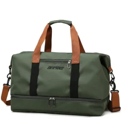 Men's Large-Capacity Travel Duffel Bag – Waterproof Oxford Cloth with Adjustable Shoulder Strap and Separate Shoe Compartment for Gym, Sports, and Weekend Trips