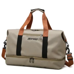 Men's Large-Capacity Travel Duffel Bag – Waterproof Oxford Cloth with Adjustable Shoulder Strap and Separate Shoe Compartment for Gym, Sports, and Weekend Trips