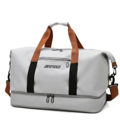 Men's Large-Capacity Travel Duffel Bag – Waterproof Oxford Cloth with Adjustable Shoulder Strap and Separate Shoe Compartment for Gym, Sports, and Weekend Trips