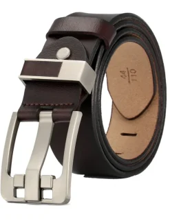 Men's Leather Belt Classic Jean Belt Black Coffee Dermis Retro Traditional Plain Daily Wear Going out Weekend