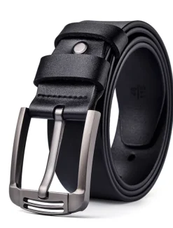 Men's Leather Belt Classic Jean Belt Black Coffee Dermis Retro Traditional Plain Daily Wear Going out Weekend