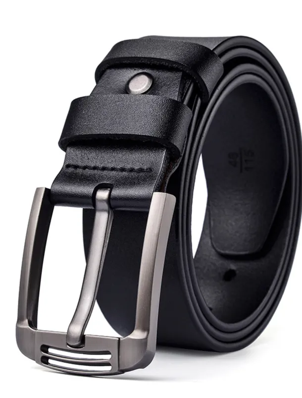 Men's Leather Belt Classic Jean Belt Black Coffee Dermis Retro Traditional Plain Daily Wear Going out Weekend